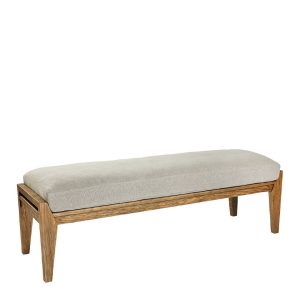 Banco de Fresno Natural con Asiento de Lino