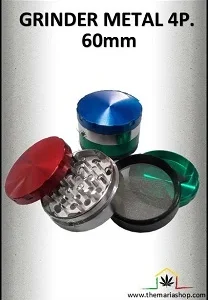 GRINDER METAL 4PARTES CON TAMIZ (60MM)