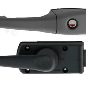 Cerradura caravana blanca