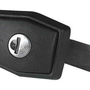 Cerradura rectangular caravana negra