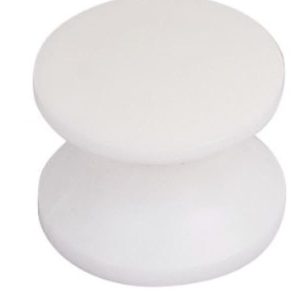 Botón y anillo pestillo blanco