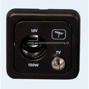 Enchufe 12 V + antena TV
