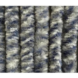 Cortina 56 x 205 gris, blanco y azul