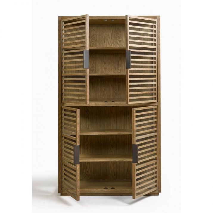 Vitrina de Roble con Puertas de Listones - Imagen 4
