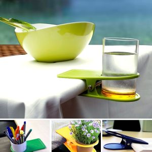 Pinza porta vasos verde lima Gimex