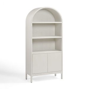Librería Arco en Roble con Acabado Blanco Grisé