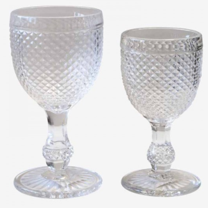 Juego de 12 Copas de Agua y Vino en Cristal Transparente