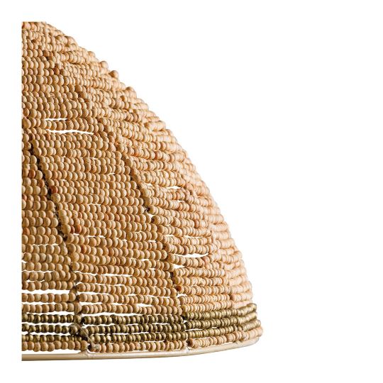 Lámpara de Techo en Perlas de Madera Natural y Dorado Ø65 cm - Imagen 4