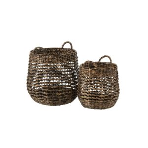 Cesta de Fibra Natural con Asas – Tamaño Grande
