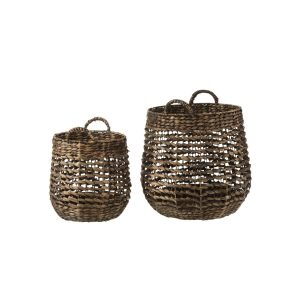 Cesta de Fibra Natural con Asas – Tamaño Pequeño