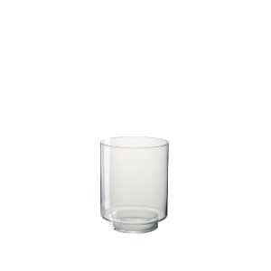 Portavelas de Cristal Transparente – Pequeño