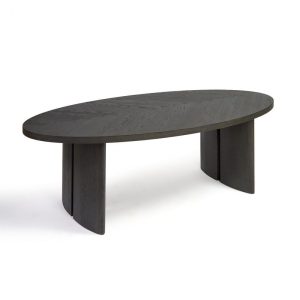 Mesa de Comedor Ovalada en Roble Negro de 218 cm