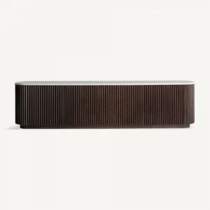 Mueble de TV en Madera de Mango con Tapa de Mármol
