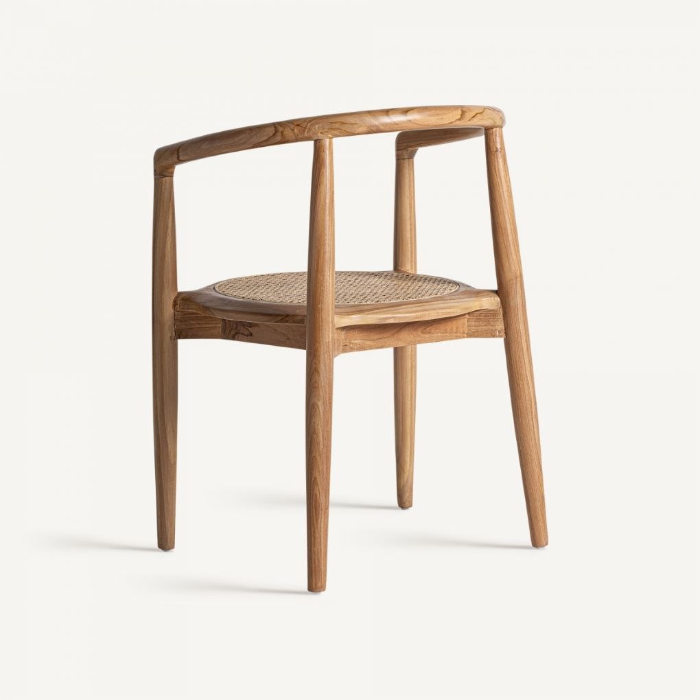 Silla de Teka y Ratán Trenzado - Imagen 5