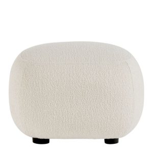 Pouf Tapizado en Bouclé Beige