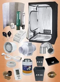 KIT ARMARIO CULTIVO COMPLETO 60x60x160cm