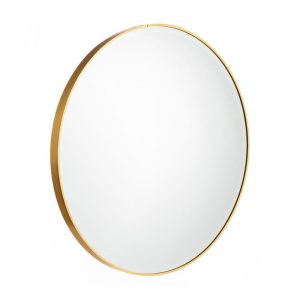 Espejo Redondo de Metal Dorado 60 cm
