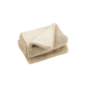 Plaid de Pelo Suave Beige