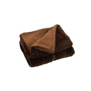 Plaid de Pelo Suave Marrón Chocolate
