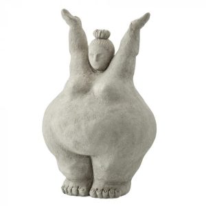 Figura Decorativa de Mujer en Posición de Estiramiento