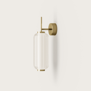 Aplique de Pared Elma con Tulipa de Cristal Estriado