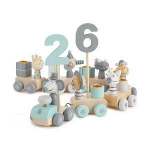 Tren de cumpleaños Azul