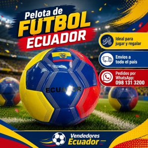 Pelota de Fútbol Ecuador Tricolor Roja Azul Amarilla