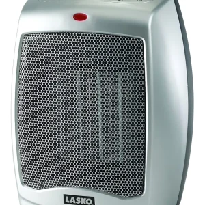 Calefactor Eléctrico Lasko 754200 1500W Color Plateado para Hogar y Oficina