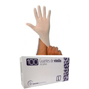 GUANTES VINILO BLANCO SIN POLVO