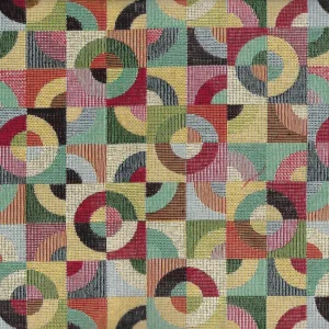TELA GEOMÉTRICA CÍRCULOS C/ 47 – POLIÉSTER Y ALGODÓN – 280CM