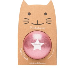 Pelota 22 cm Glitter Rosa