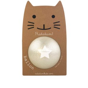 Pelota 22 cm Glitter Plata