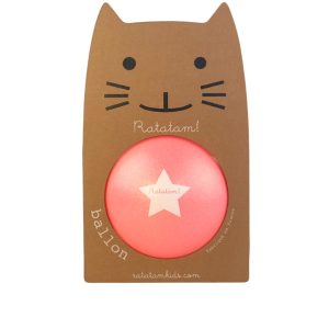 Pelota 22 cm Glitter Rosa Neón