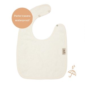 Babero Bebé Waterproof – Daisy White