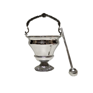 Recipiente de agua Bendita de plata