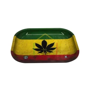 BANDEJA PARA LIAR «BANDERA RASTA HOJA» 18X14CM