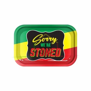 BANDEJA PARA LIAR «STONED RASTA» 18X14CM