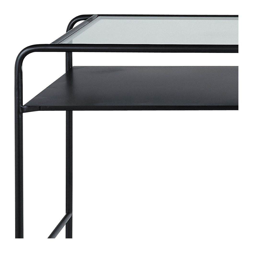 Escritorio de Diseño Minimalista en Metal Negro y Cristal Templado - Imagen 5