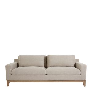 Sofá Contemporáneo 3 Plazas Tapizado Beige