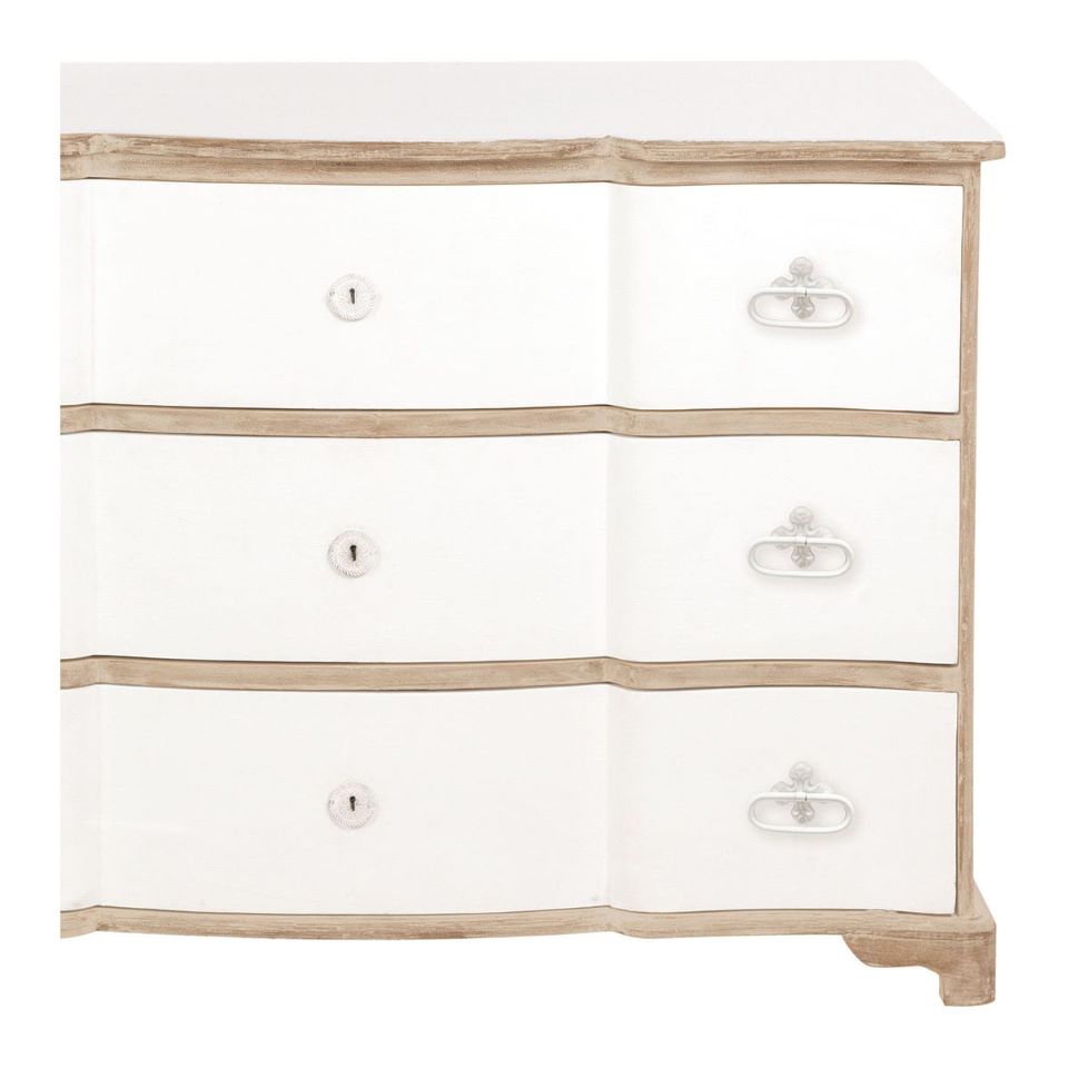 Cómoda Blanca con Detalles de Madera Natural - Imagen 4