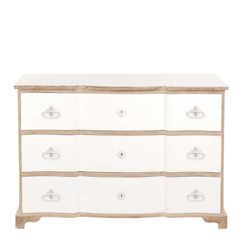 Cómoda Blanca con Detalles de Madera Natural - Imagen 2