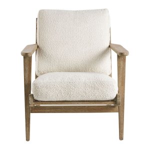 Sillón de Fresno y Tejido Bucle Beige