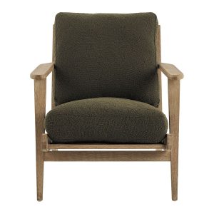 Sillón de Fresno y Tejido Bucle Kaki