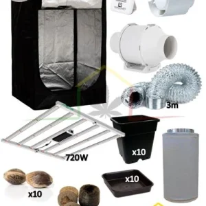 KIT ARMARIO CULTIVO COMPLETO 120 (LED 720W)