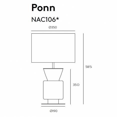 Lámpara de Mesa Ponn – Personalizable en Vidrio de Color y Acabados Metálicos - Imagen 6