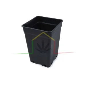 MACETA CUADRADA NEGRA 11 L