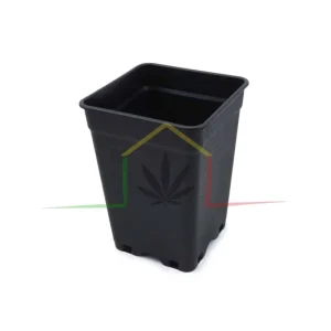 MACETA CUADRADA NEGRA 18L