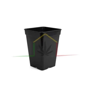 MACETA CUADRADA NEGRA 6L