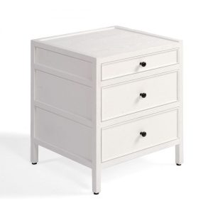 Mesita de Noche en Roble Blanco  – 50 cm de Ancho