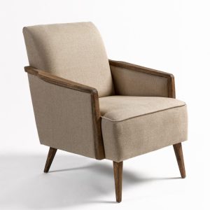 Sillón de Lino y Madera de Roble
